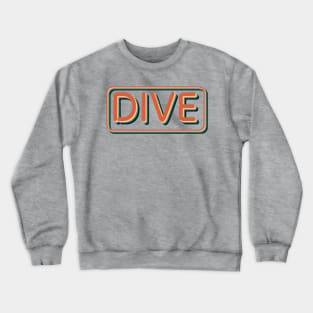 Retro Dive Vintage Diving Springboard Diver Crewneck Sweatshirt